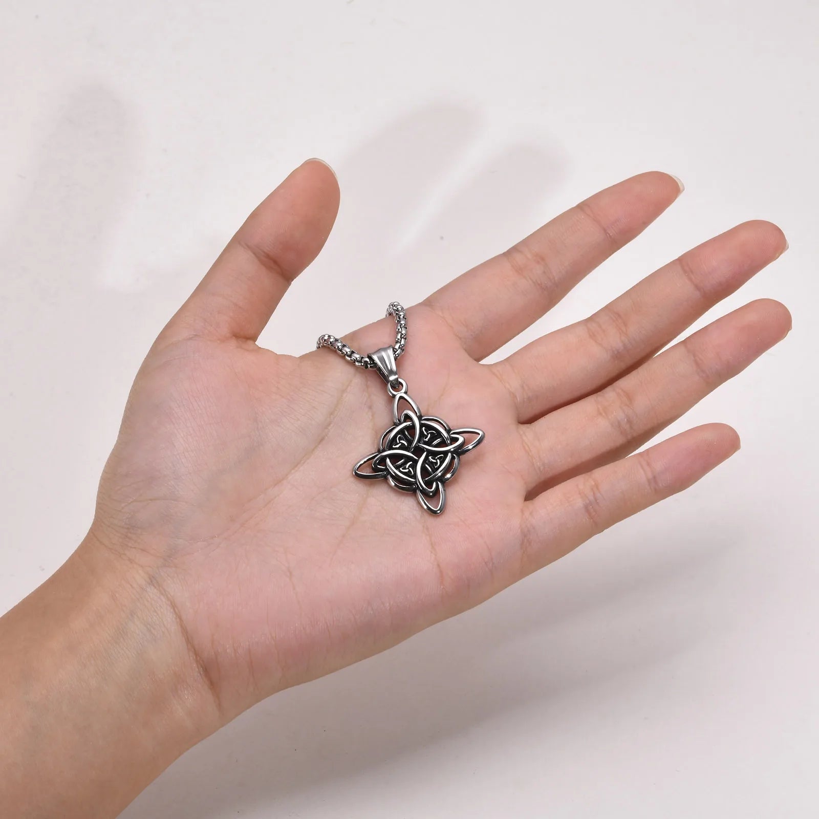 Vnox Vintage Celtic Knot Necklaces for Men Women,Stainless Steel Nordic North Europ additional angle
