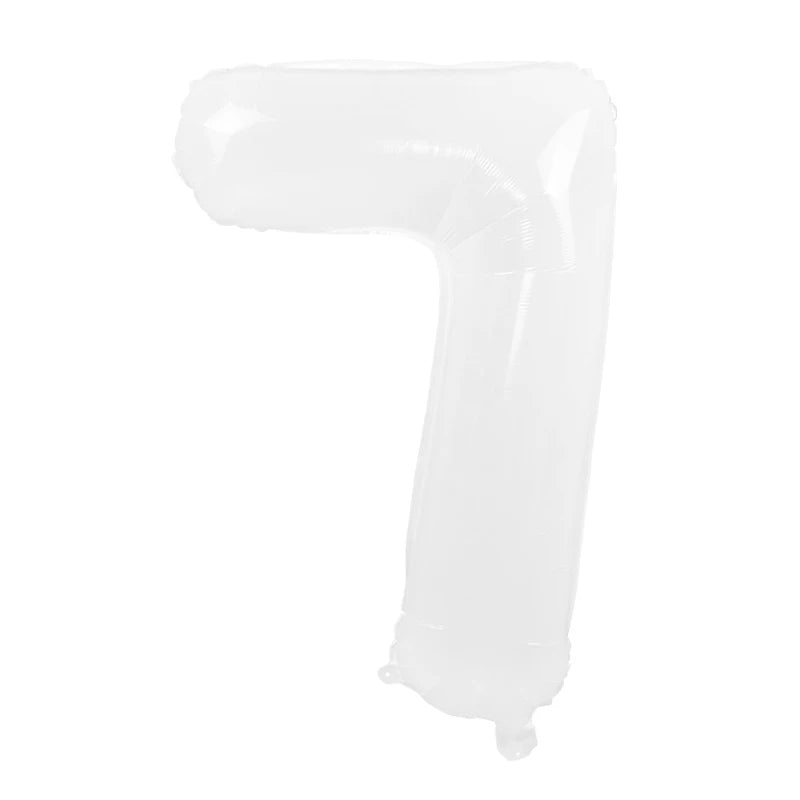 Cream Foil Number Balloons 1-9 Set | Large Digital Birthday Party Decor lifestyle view