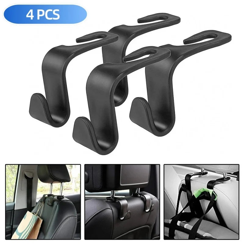 2/4/8 PCS Car Seat Back Hook Universal Car Single Hook Hanger Headrest Storage Hanger alternate view