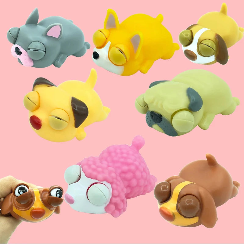 Creative Funny Eyeball Burst Squeeze Eye Toy Love sleeping dogs Pinch Toys Adult Kids alternate view