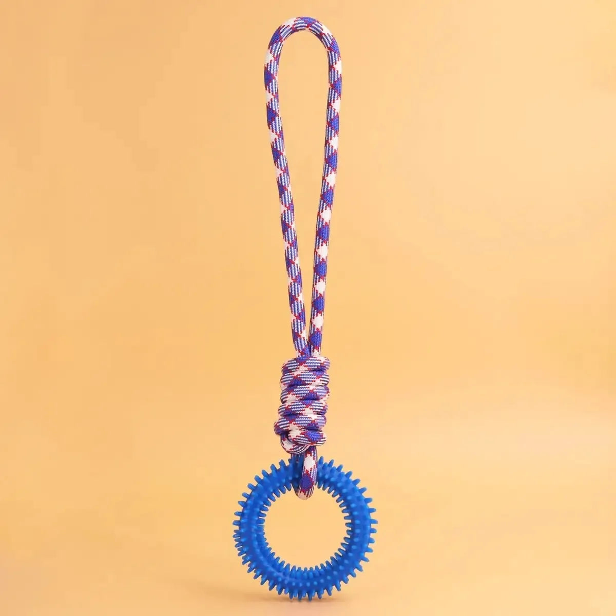 Dog Toys Chew Resistant Nylon Rope Toys Pet Colorful Woven Knot Rubber Toys Dog Self Fun detail view