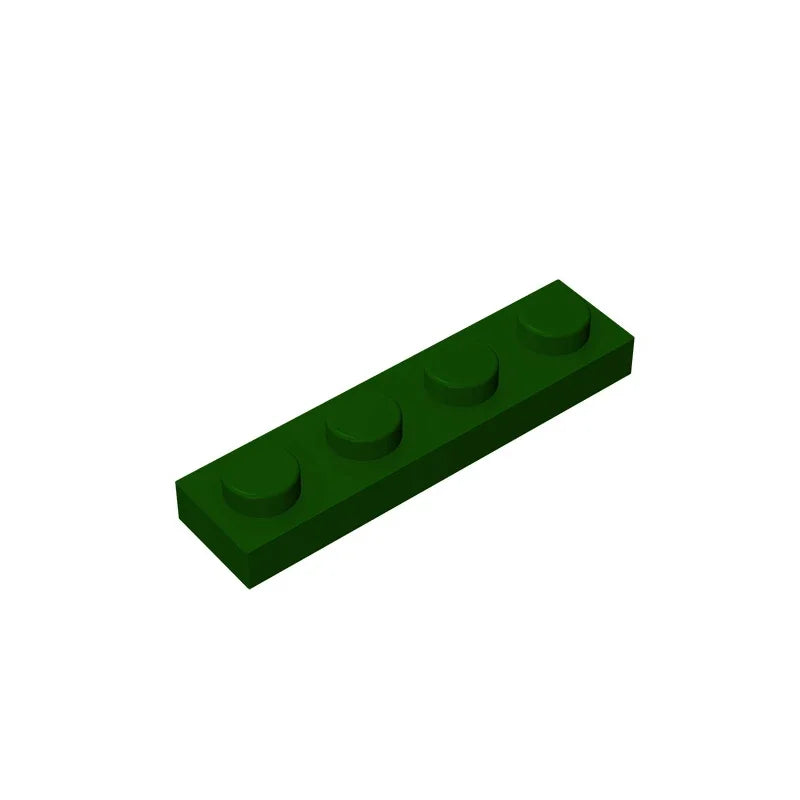 Gobricks GDS-504 Plate 1 x 4 | Compatible Building Block Pieces detail view