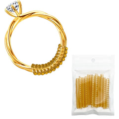 Ring Sizers for Loose Rings,Ring Adjuster for Loose Rings Women Men Rings Guards,Gold Silicone Ring Tightener,Invisible Metal Ri