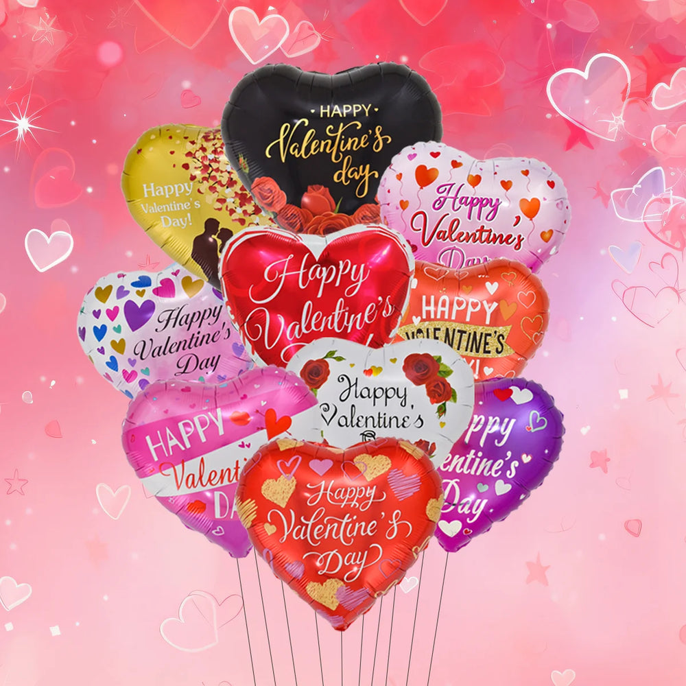 Love Heart Bear Balloon with Stand | Valentine's Day Decor additional angle