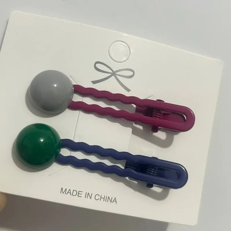 2Pcs/Set Simple Hair Clips For Girls Cute Hair Barrettes Baby Hairpins Kids Headwear alternate view
