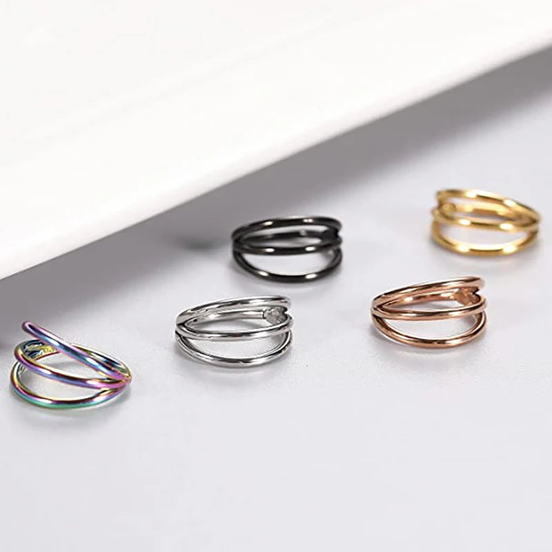 316L Surgical Steel Segment Tragus Helix Cartilage Earring Nose Ring Septum Clicker Conc detail view