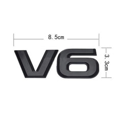 DSYCAR 1Pcs Fashion 3D Metal V6 Engine Display Car Sticker Emblem Badge for Cars Deco alternate view