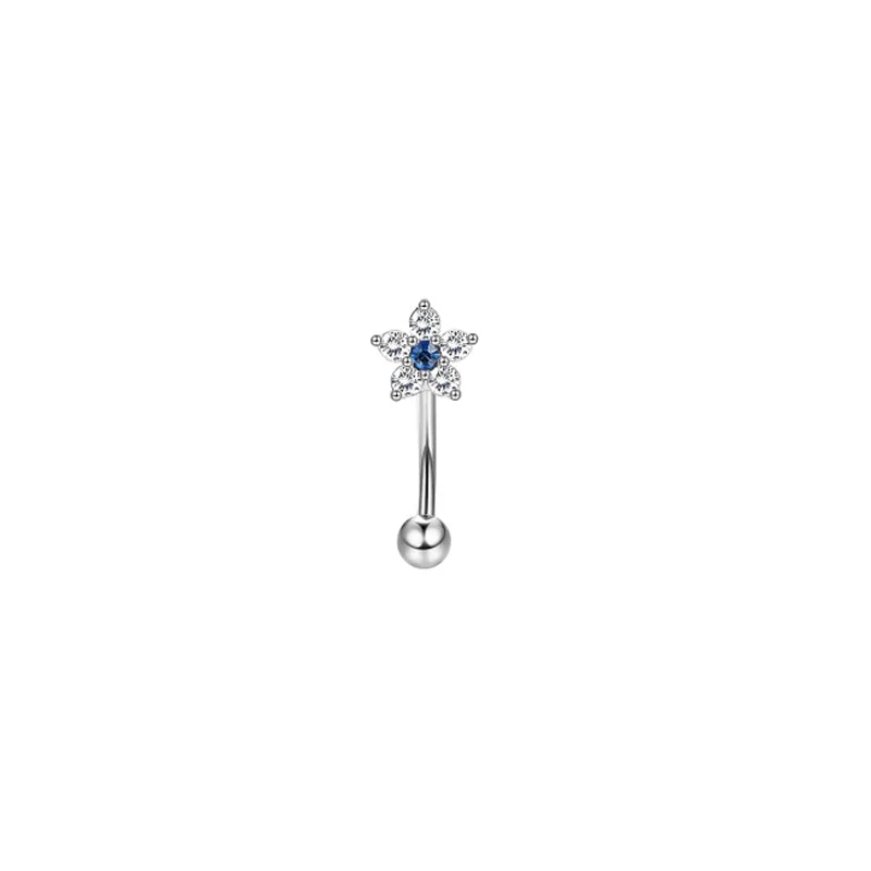 1/11Pcs 16G Eyebrow Rings for Women, Curved Barbell Belly Lip Rings Cartilage Daith Earr detail view