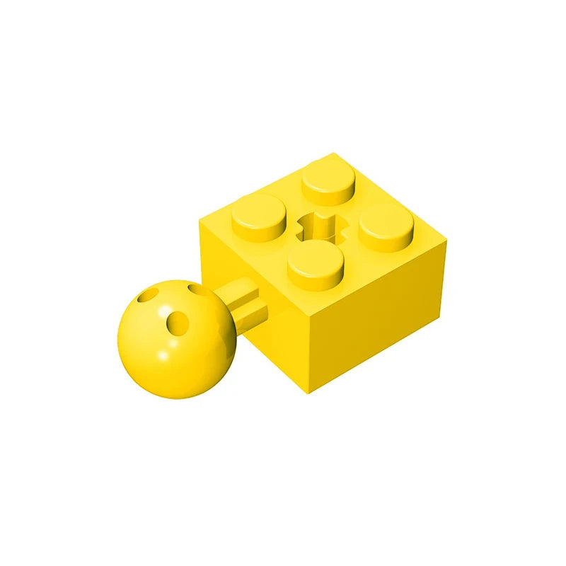 Gobricks GDS-976 Technical Brick Modified 2 x 2 with Ball Joint and Axle Hole | Com additional angle