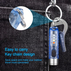 Mini Keychain Light | Portable LED Flashlight with USB Charging detail view