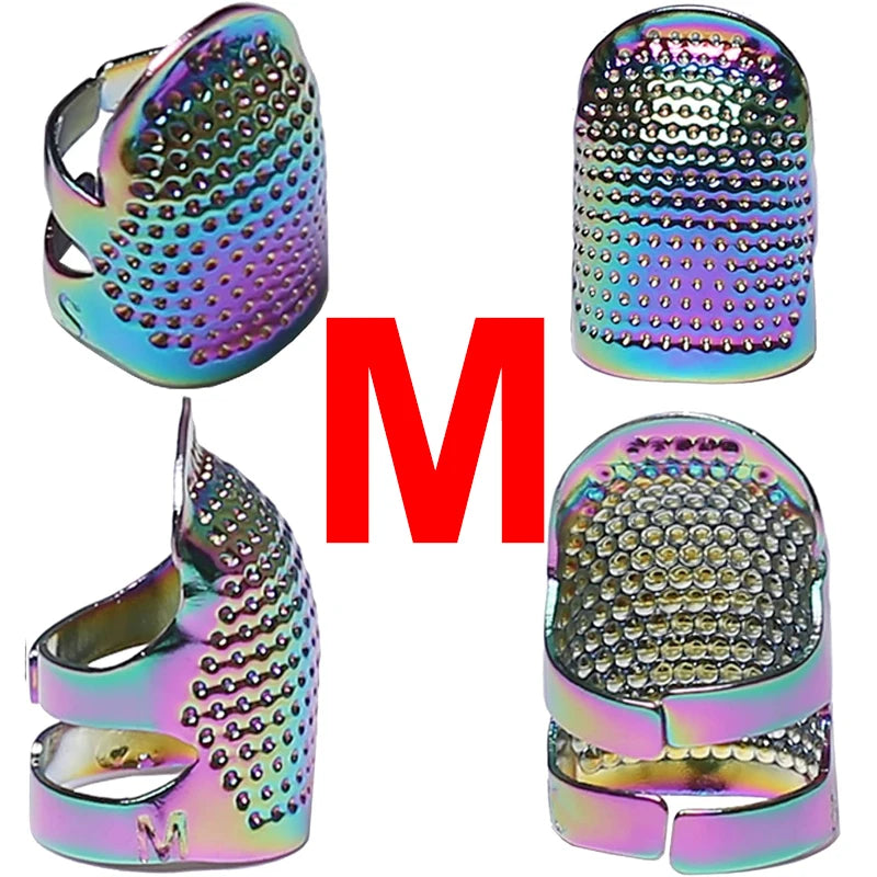 Metal Adjustable Sewing Thimble Sewing Finger Protection Cover Thimbles Cap Shield additional angle