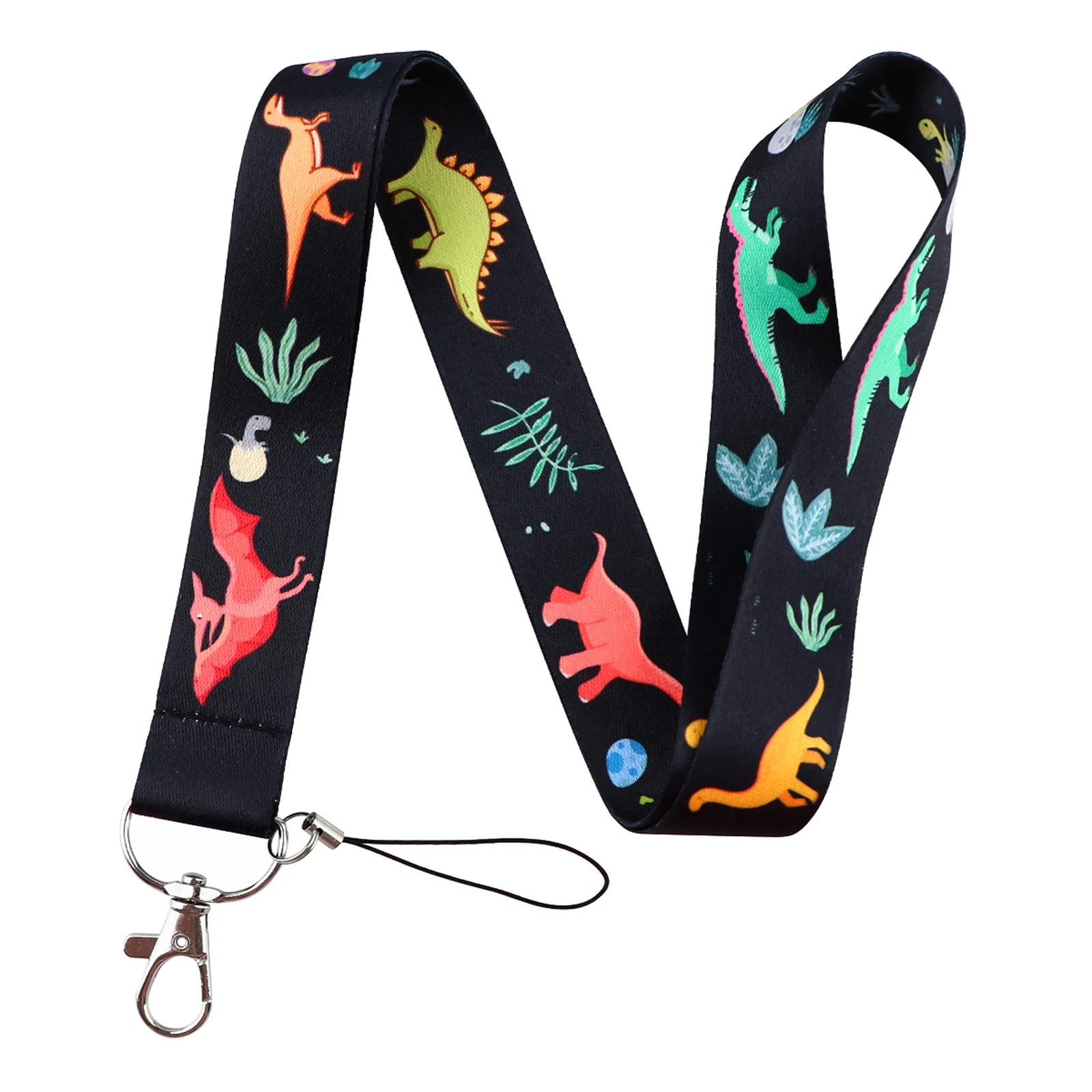 Cartoon Dinosaur Lanyards for Keys Phone Straps ID Card USB Badge Holder Keychain Key Ho detail view