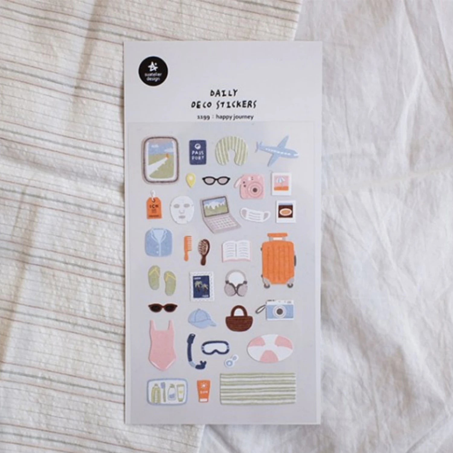 Korean Import Suatelier Happy Journey Stickers Scrapbooking Diy Journal Stationery DIY S detail view