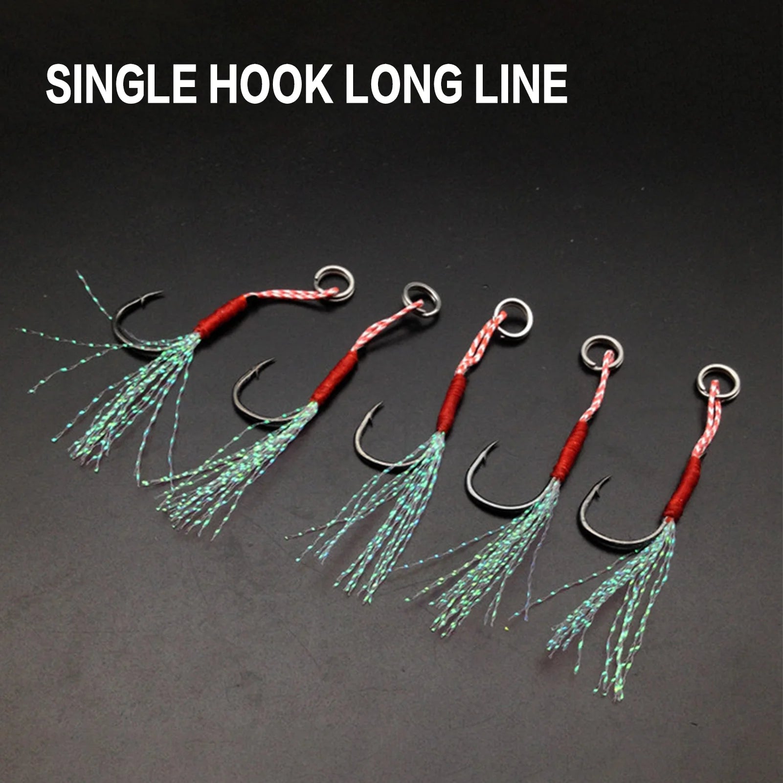10PCS Professional Fishing Hooks Durable Binding Wire Hooks Fishing Tackle for Freshw lifestyle view