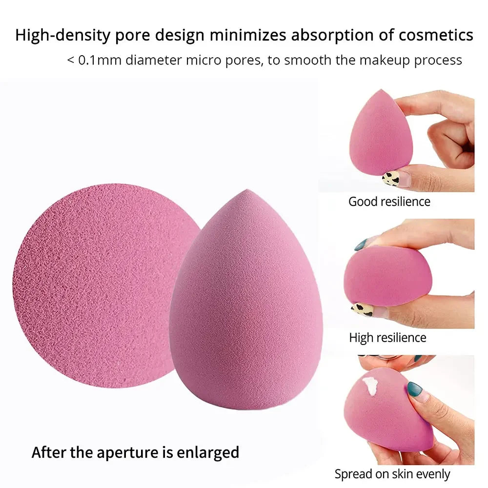 4/8pcs Makeup Sponge Blender Set | Soft Latex Foundation Blending Sponges close-up view