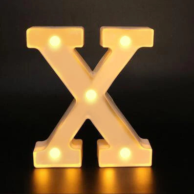 16cm Letter LED Night Light | Alphabet Luminous Decorative Lamp for Party close-up view