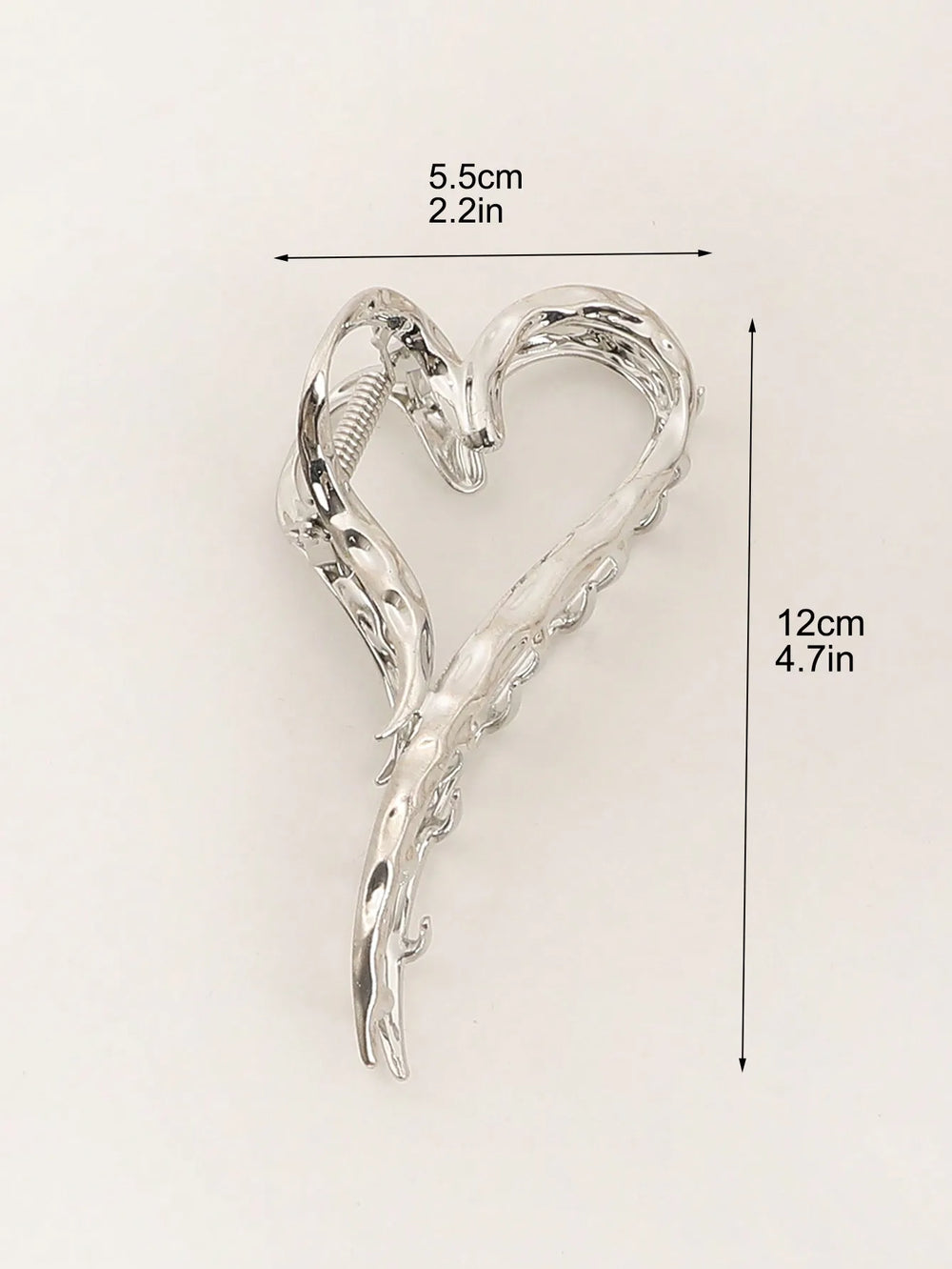1Pcs Sliver Elegant Love Design Hair Barrettes Ornament Heart Golden Hair Claw Clip,L lifestyle view