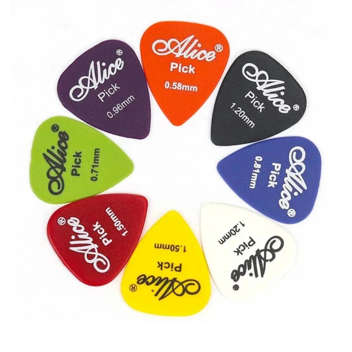 Alice 12/24/50/100 Pcs Mixed ABS Guitar Picks, Multicolor Premium Plastic Plectrum additional angle
