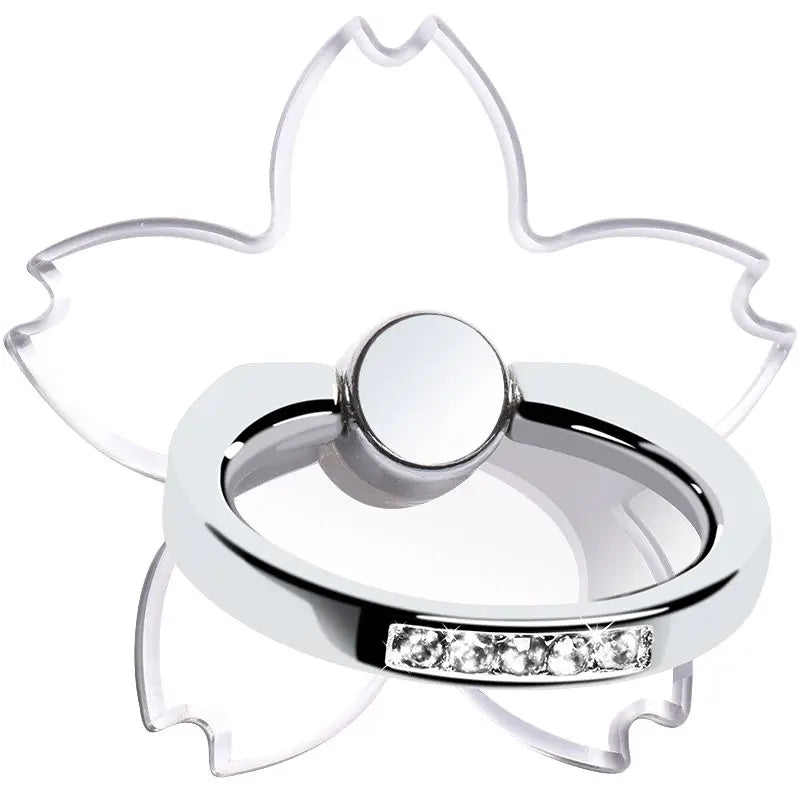 Transparent Cell Phone Ring Holder Stand 360°Degree Rotation Clear Finger Grip Kicksta close-up view