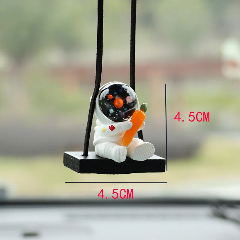 Funny Astronaut Cartoon Car Rearview Mirror Pendant additional angle