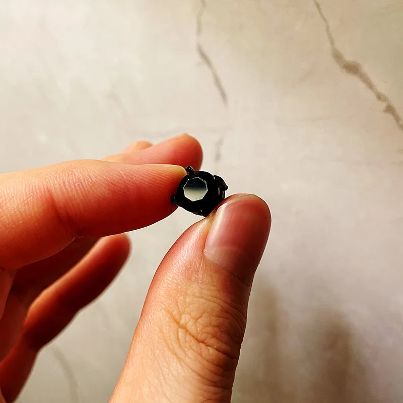 Magnetic Stud Earrings for Men and Women | Non Pierced Crystal Clip On Earrings lifestyle view