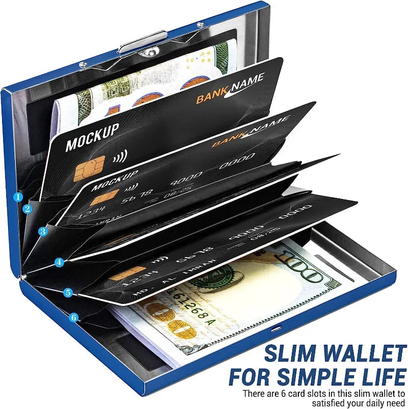 RFID Blocking Credit Card Holder | Slim Metal Wallet additional angle