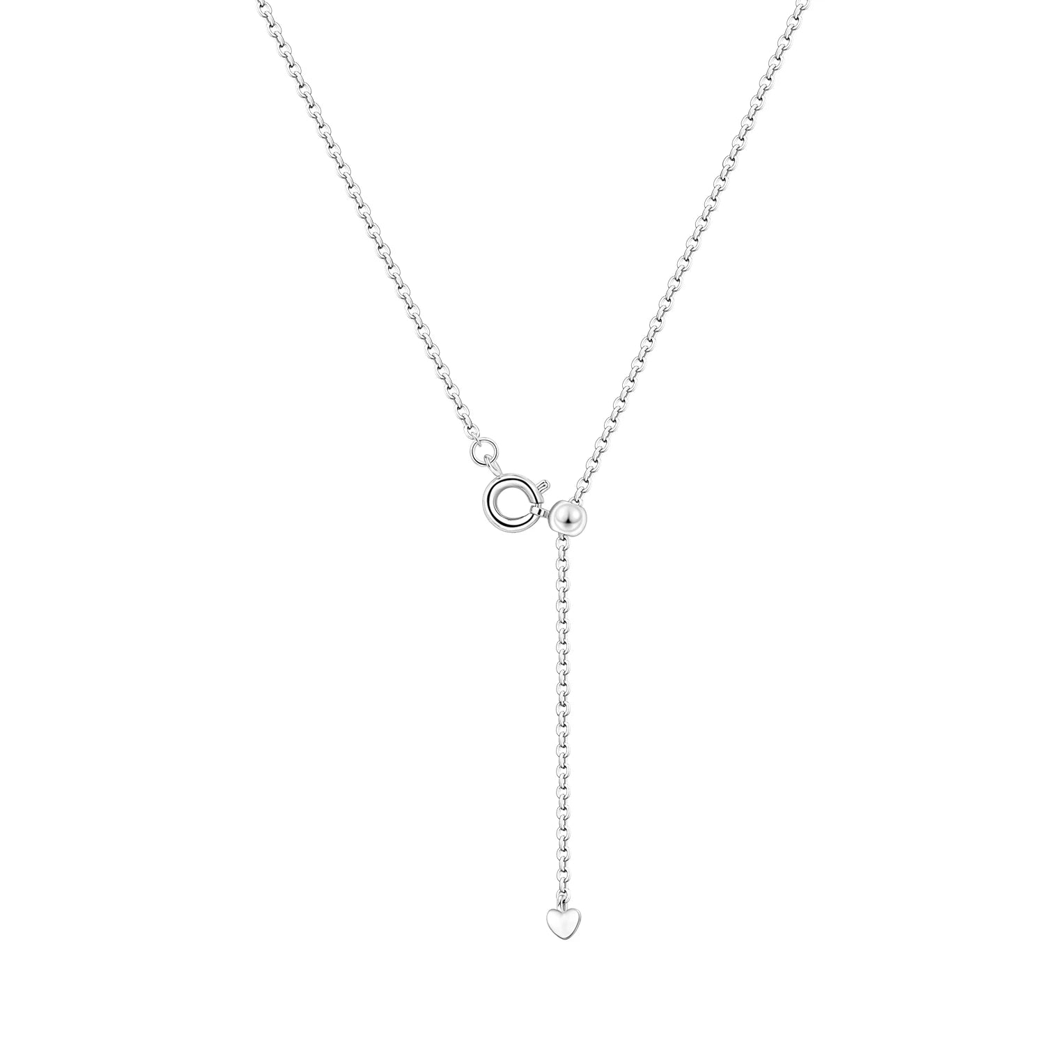 Romantic Pink Crown Heart Pendant Necklace Genuine 925 Sterling Silver Elegant Fine Jewelry for Women Wedding Holiday Presents