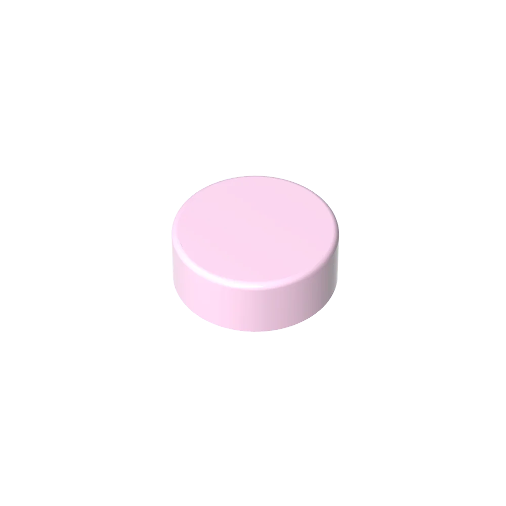 Gobricks GDS-612 Flat Tile 1x1 Round | Compatible Building Block detail view
