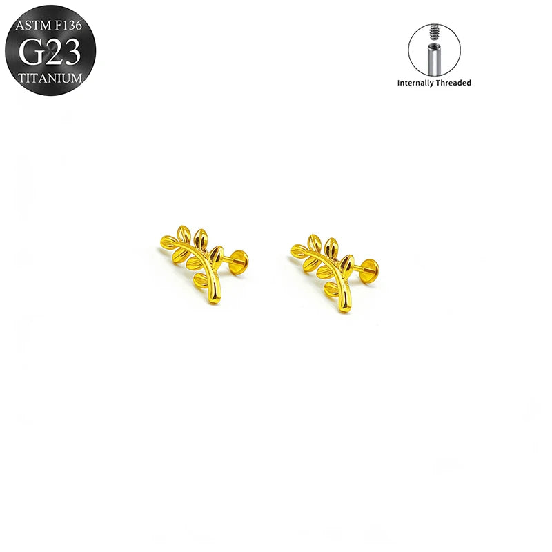 EVISPOL ASTM F136 G23 Titanium Tiny CZ Labret Lip Stud Earring for Women 16G Heart Carti detail view