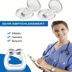 Silicone Magnetic Anti Snoring Nose Clip | Sleep Aid for Snoring Relief close-up view