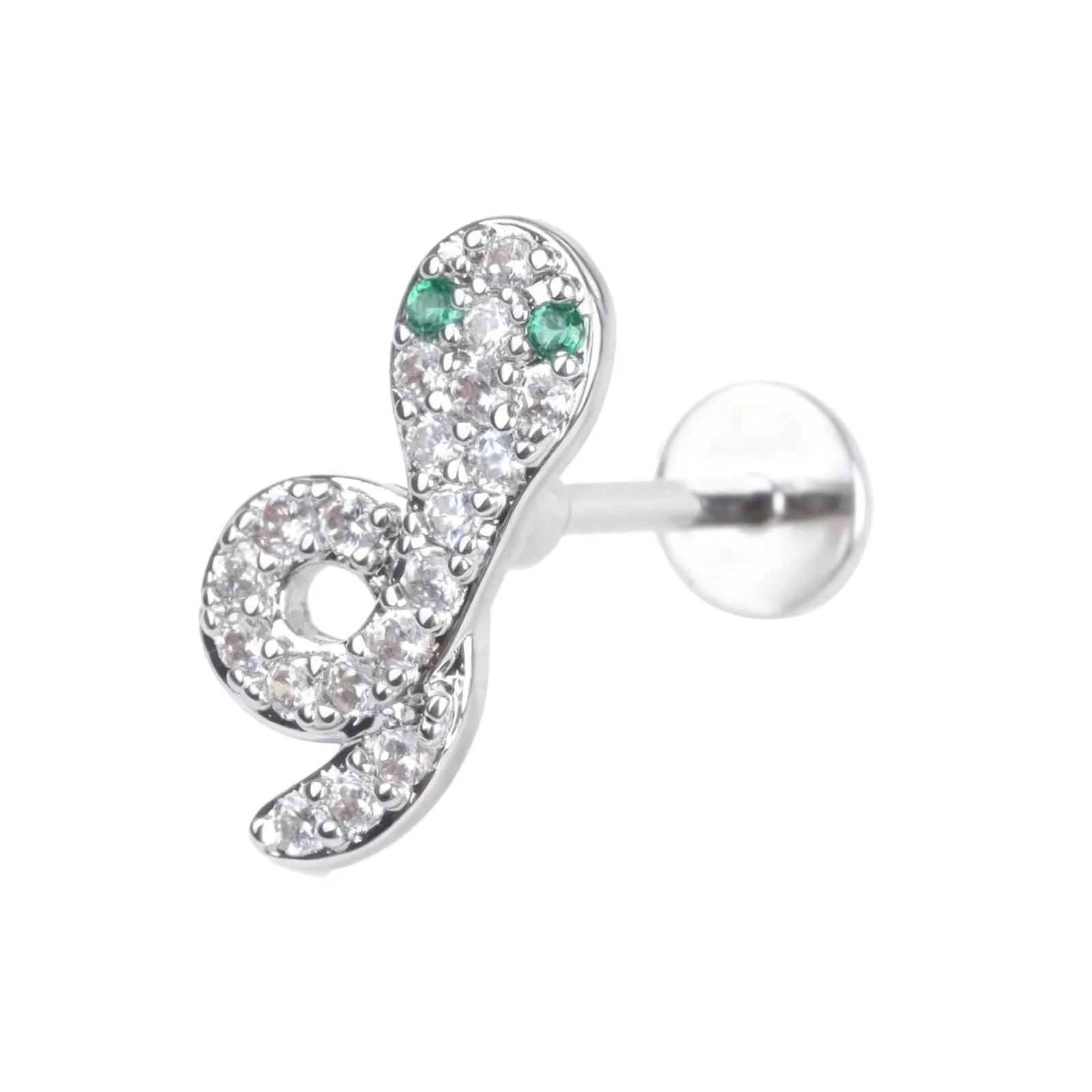 Stainless Steel Ear Studs - Micro Paved Zirconia Cartilage Earrings, Delicate Minimal lifestyle view