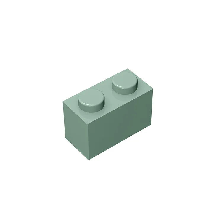 Educational Assemblage Gobricks Brick 1 x 2 without Bottom Tube | Compatible with L additional angle