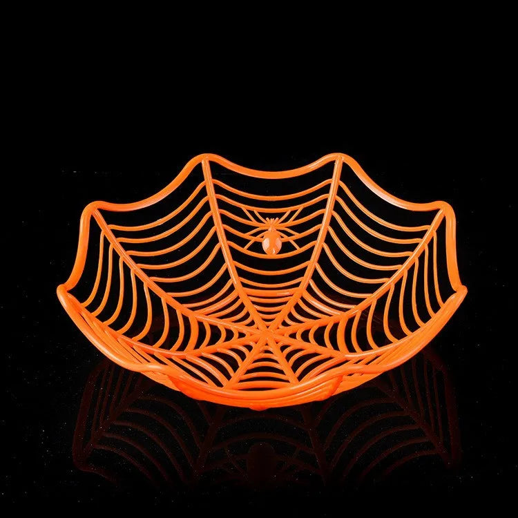 Candy Bowl Spider Web Trick or Treat Bowl Halloween for Haunted House close-up view