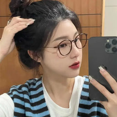 Reading glasseAnti Blue Light Round Frame Presbyopia Glasses Retro Circular Reading G alternate view