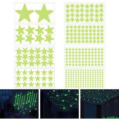 Glow In The Dark 3D Star Wall Stickers | Creative Luminous Room Decor alternate view