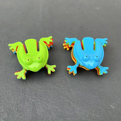 12Pcs Jumping Frog Toys Parent-child Bounce Frogs Anxiety Toy for Kids Assorted Stress close-up view
