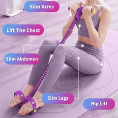 6-Tube Resistance Bands for Abs | Portable Sit-Up Assist for Home Gym close-up view