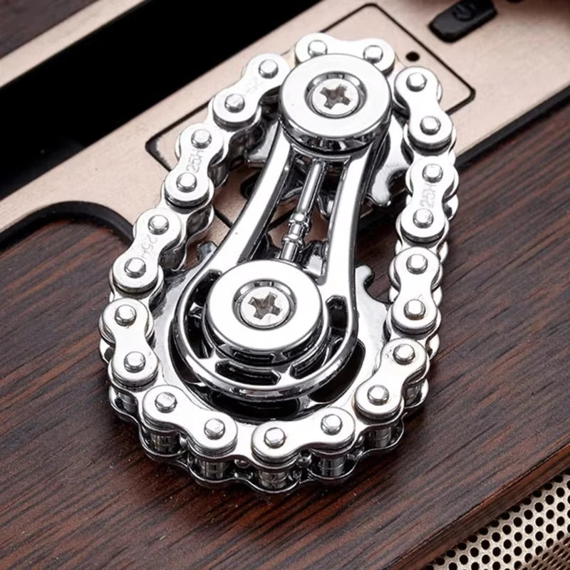 Metal Sprockets Flywheel Fingertip Gyro Fidget Spinner | Antistress Anxiety EDC Fid additional angle