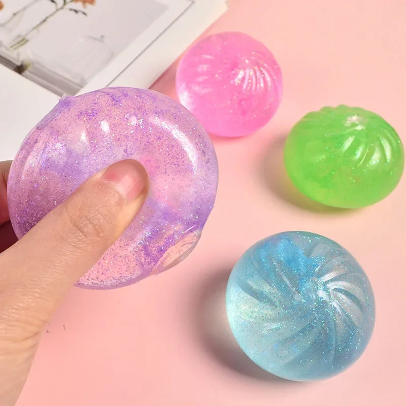 Creative Toy Maltose Steamed Bun Decompression Kneading Music Slow Rebound Gold Powder Maltose Decom