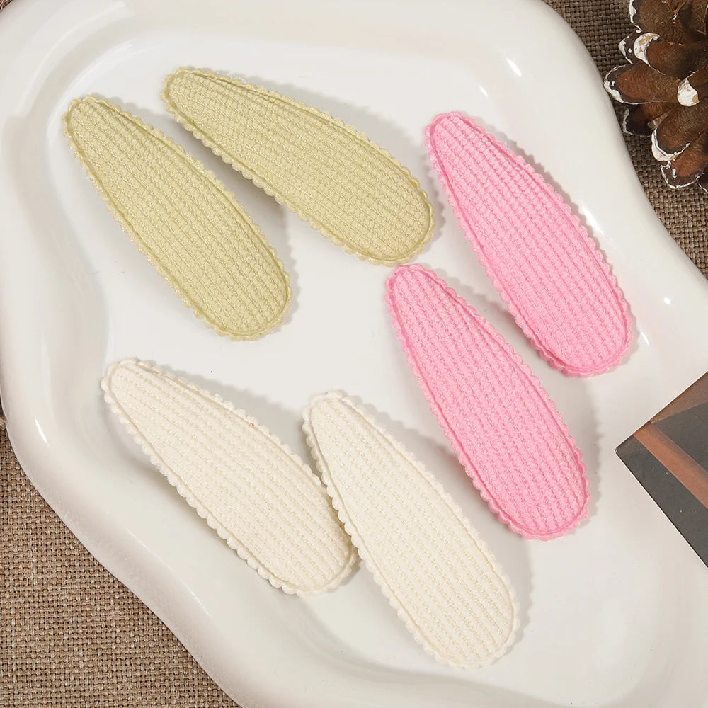 1 Set Printed Fabric Hair Clips Sweet Handmade BB Hair Clips Baby Girl Bangs Fixed Edge Clips Children's Hair Accessories Gifts