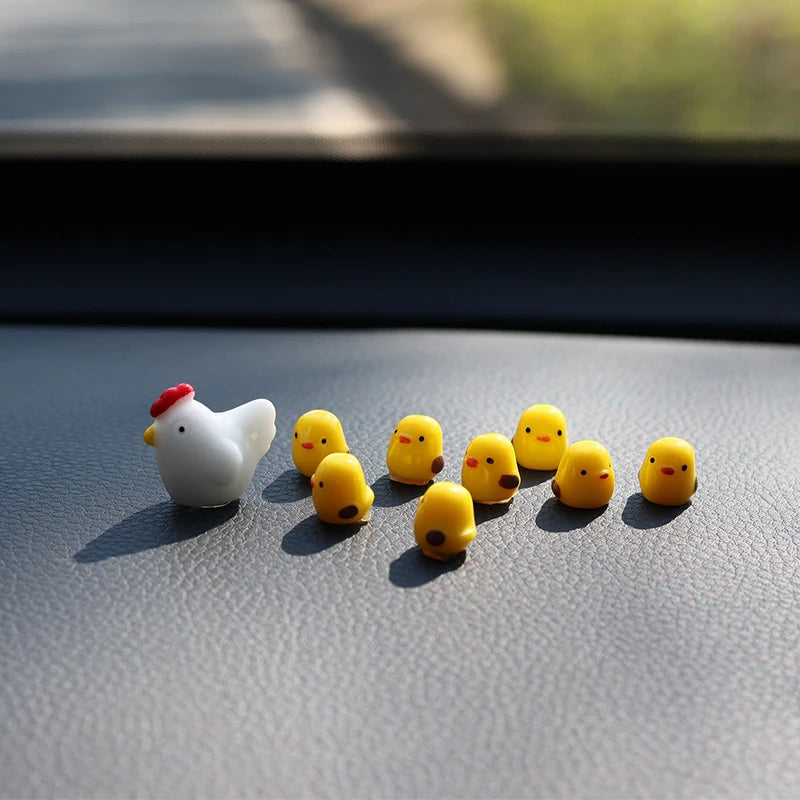 Mini Chickens Car Rearview Mirror Decor