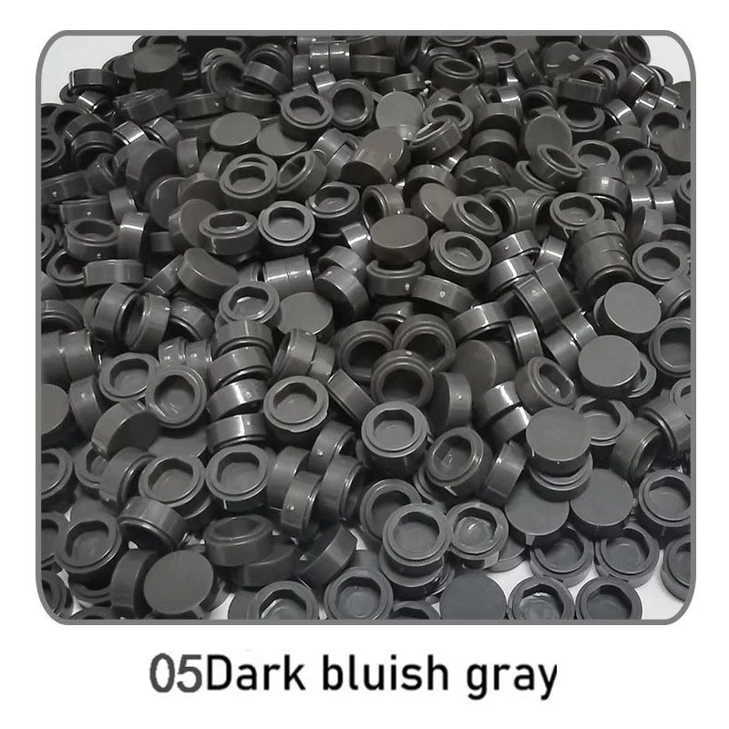 1000Pcs Tile 1x1 Round Building Blocks | 52 Color DIY Educational Creative Toy Set alternate view