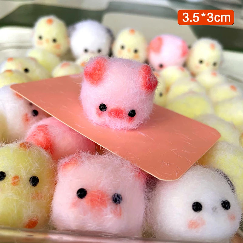 Kawaii Sticky Squishy Mini Chick Pig Dog Stress Relief Toy Cute Animal Relief Squeeze lifestyle view