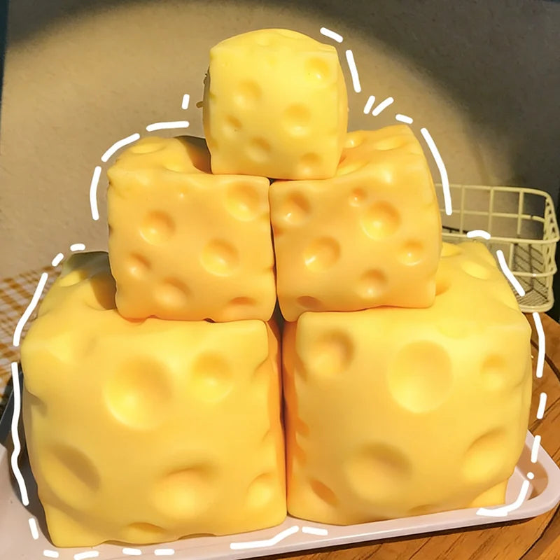 Cheese Squishy Stress Toy | Slow Rebound Squeeze Fidget Ball alternate view