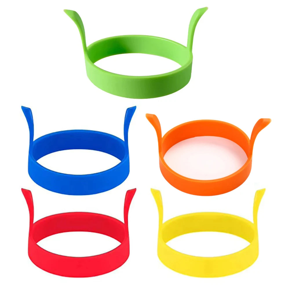 Silicone Egg and Pancake Ring Mold | Nonstick Round Cooking Tool close-up view
