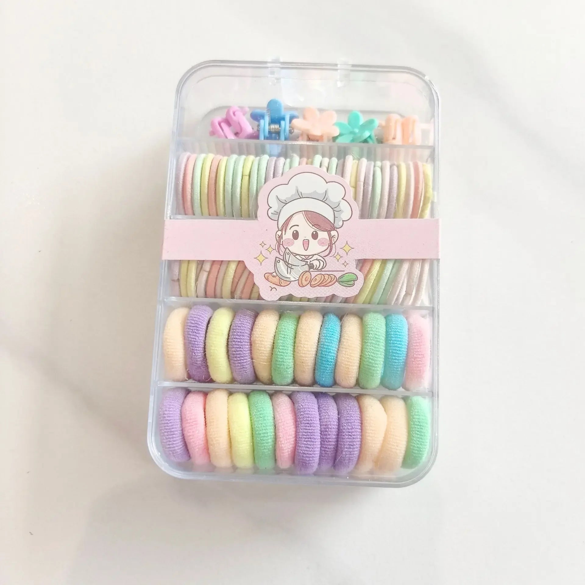 A large quantity of children's cute hair accessory set. Children's hair accessory combination set