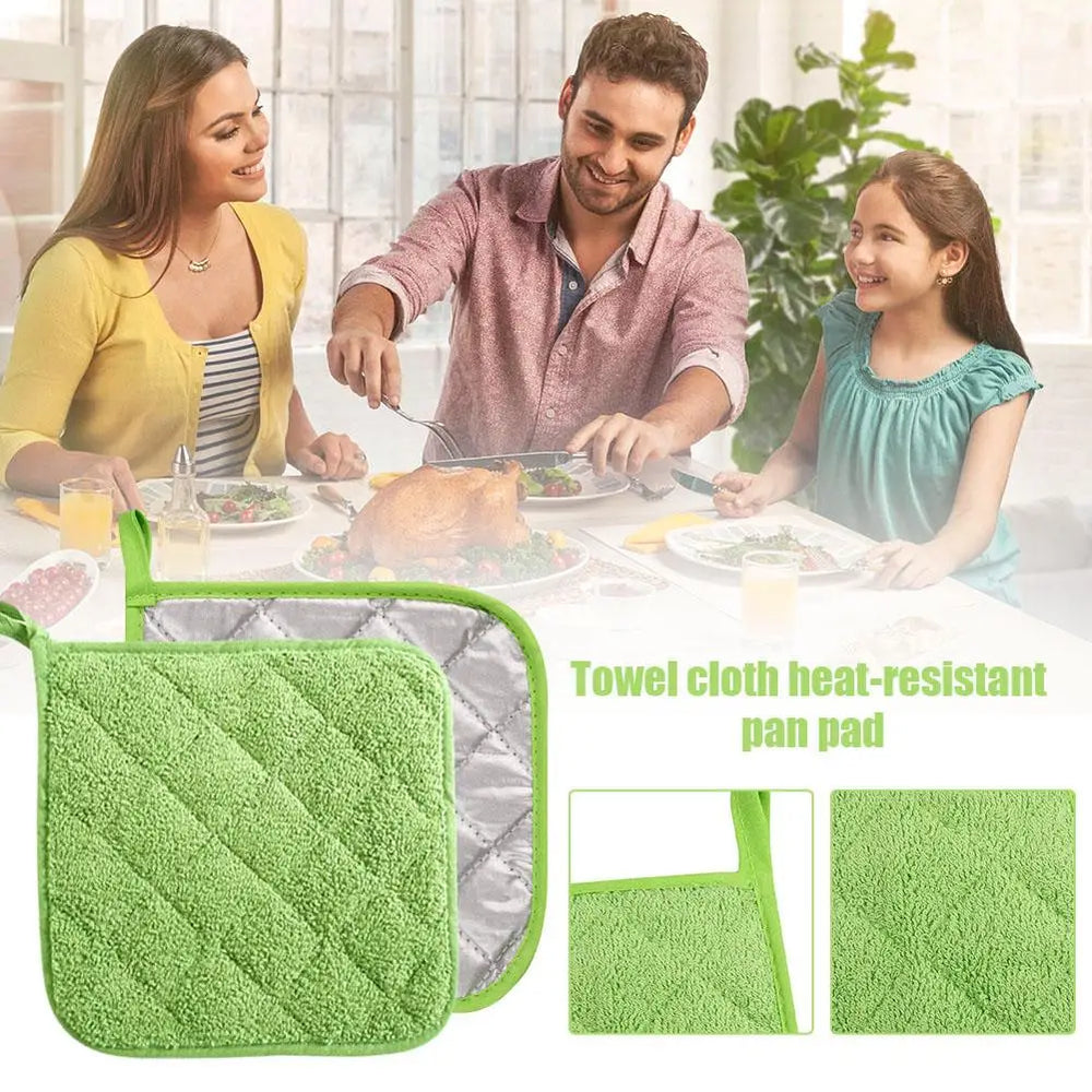 Thickened Cotton Square Placemat | Heat Resistant Table Mat for Dining Table detail view