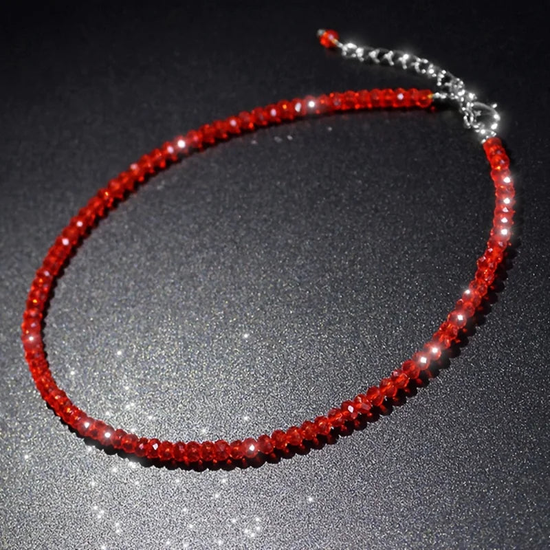 Sparkling Classic Noble Multi-color Artificial Crystal Necklace Neck Jewelry For Birthday Valentine'