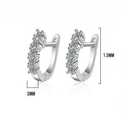 Luxury 0.5ct Moissanite Wedding Earrings for Women Gift Lab Diamond 925 Sterling Silv lifestyle view