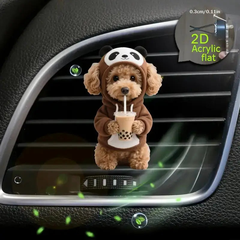 Acrylic Car Vent Clip Aromatherapy Air Freshener Holder 2D Decorative Air Conditionin alternate view